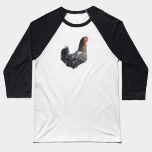 Watercolor Hen Baseball T-Shirt